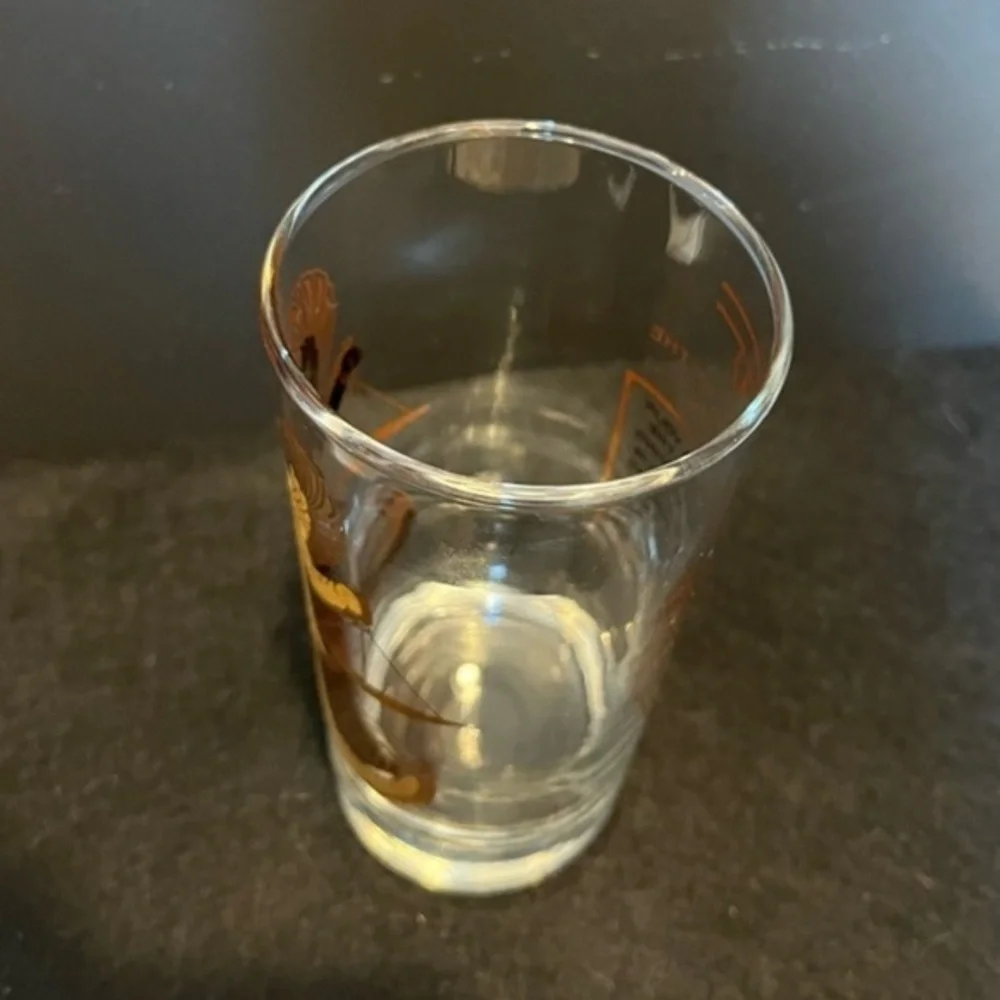 Vintage Libra Zodiac Gold Glass Tumbler